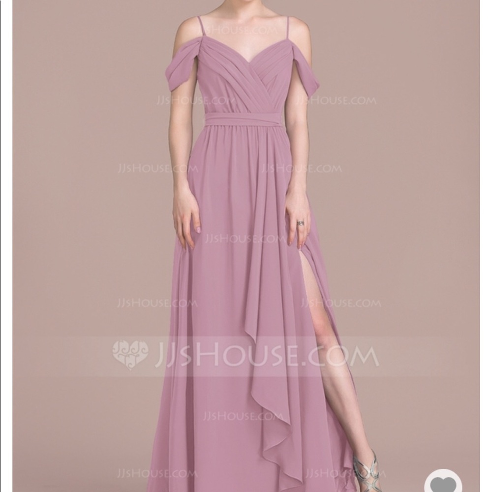Mauve Bridesmaid Wedding Dress
